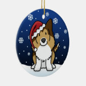 Ornement de Noël de Sheltie de sable de bande (Droite)