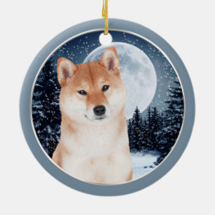 Ornement de Noël de Shiba Inu
