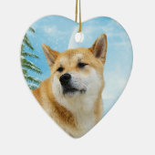 Ornement de Noël de Shiba Inu d'amour (Droite)
