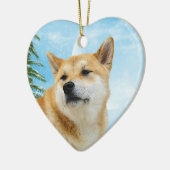 Ornement de Noël de Shiba Inu d'amour (Gauche)