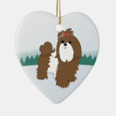 Ornement de Noël de Shih Tzu (Droite)