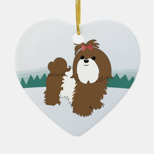 Ornement de Noël de Shih Tzu (Devant)