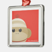 Ornement de Noël de singe de chaussette (Gauche)