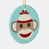 Ornement de Noël de singe de chaussette (Droite)