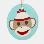 Ornement de Noël de singe de chaussette (Gauche)