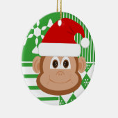 Ornement de Noël de singe du père noël (Droite)