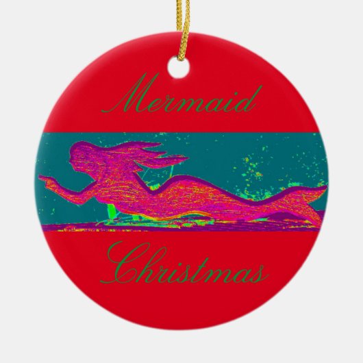 ornement de Noël de sirène (Devant)