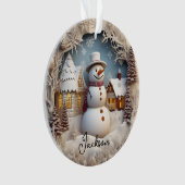 Ornement de Noël de Snowman 3D (devant)