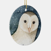Ornement de Noël de Snowy Owl (Droite)