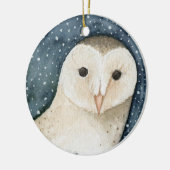 Ornement de Noël de Snowy Owl (Gauche)