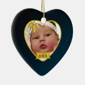 Ornement de Noël de souvenir de la photo du bébé (Droite)