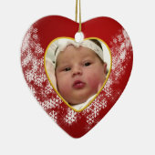 Ornement de Noël de souvenir de la photo du bébé (Droite)