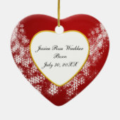 Ornement de Noël de souvenir de la photo du bébé (Dos)