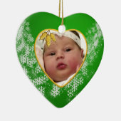 Ornement de Noël de souvenir de la photo du bébé (Droite)