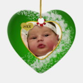 Ornement de Noël de souvenir de la photo du bébé (Dos)