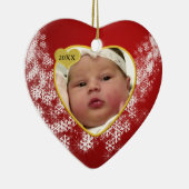 Ornement de Noël de souvenir de la photo du bébé (Droite)