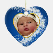 Ornement de Noël de souvenir de la photo du bébé (Dos)