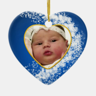 Ornement de Noël de souvenir de la photo du bébé