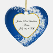 Ornement de Noël de souvenir de la photo du bébé (Dos)