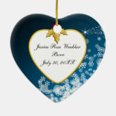 Ornement de Noël de souvenir de la photo du bébé (Dos)