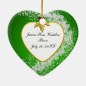 Ornement de Noël de souvenir de la photo du bébé (Dos)