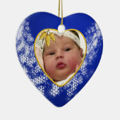 Ornement de Noël de souvenir de la photo du bébé (Droite)