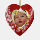 Ornement de Noël de souvenir de la photo du bébé (Droite)