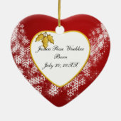 Ornement de Noël de souvenir de la photo du bébé (Dos)