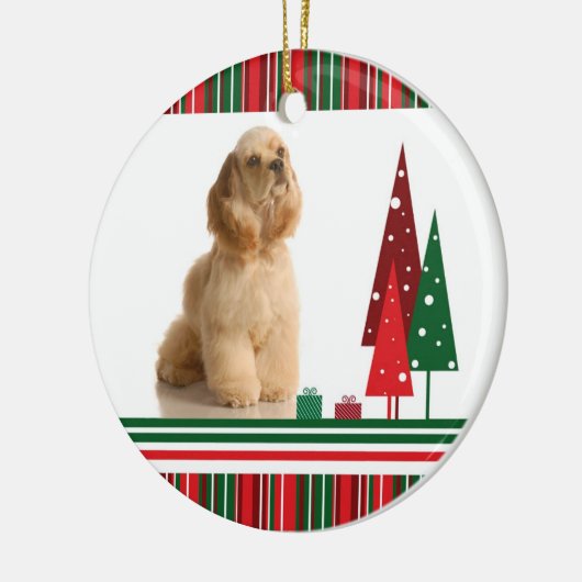 Ornement de Noël de Spanial de cocker (Gauche)