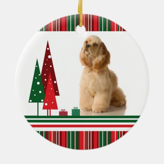 Ornement de Noël de Spanial de cocker (Dos)