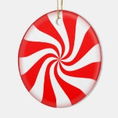 Ornement de Noël de sucrerie de menthe poivrée (Gauche)