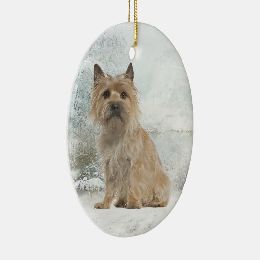 Ornement de Noël de Terrier de cairn (Droite)