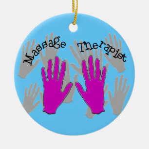 Ornement de Noël de thérapeute de massage
