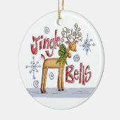 Ornement de Noël de tintements du carillon - renne (Gauche)