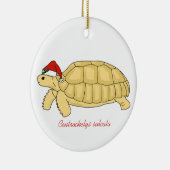 Ornement de Noël de tortue de Sulcata (Droite)