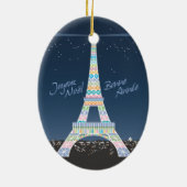 Ornement de Noël de Tour Eiffel (Dos)