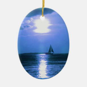 Ornement de Noël de vacances de bateau de