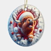 Ornement de Noël de vache des Highlands (Gauche)