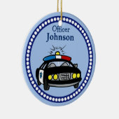 Ornement de Noël de voiture de police personnalisé (Droite)