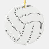 Ornement de Noël de volley-ball personnalisable (Devant)