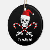 Ornement de Noël de Yo Ho Père Noël de drapeau de (Gauche)