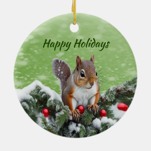 Ornement de Noël d'écureuil (Dos)