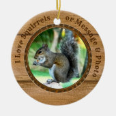 Ornement de Noël d'écureuil avec votre texte, phot (Devant)