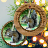 Ornement de Noël d'écureuil avec votre texte, phot