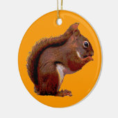 Ornement de Noël d'écureuil rouge (Gauche)