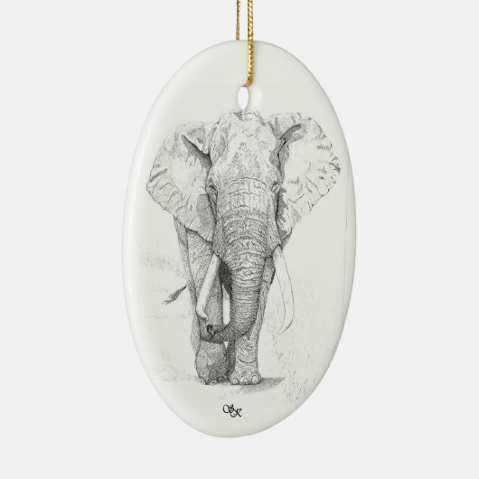 Ornement de Noël d'éléphant (Droite)