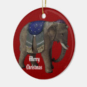 Ornement de Noël d'éléphant de cirque (Gauche)