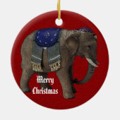 Ornement de Noël d'éléphant de cirque (Dos)