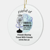 Ornement de Noël d'émission de radio du monde de (Gauche)