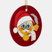 Ornement de Noël d'Emoji Père Noël (Droite)